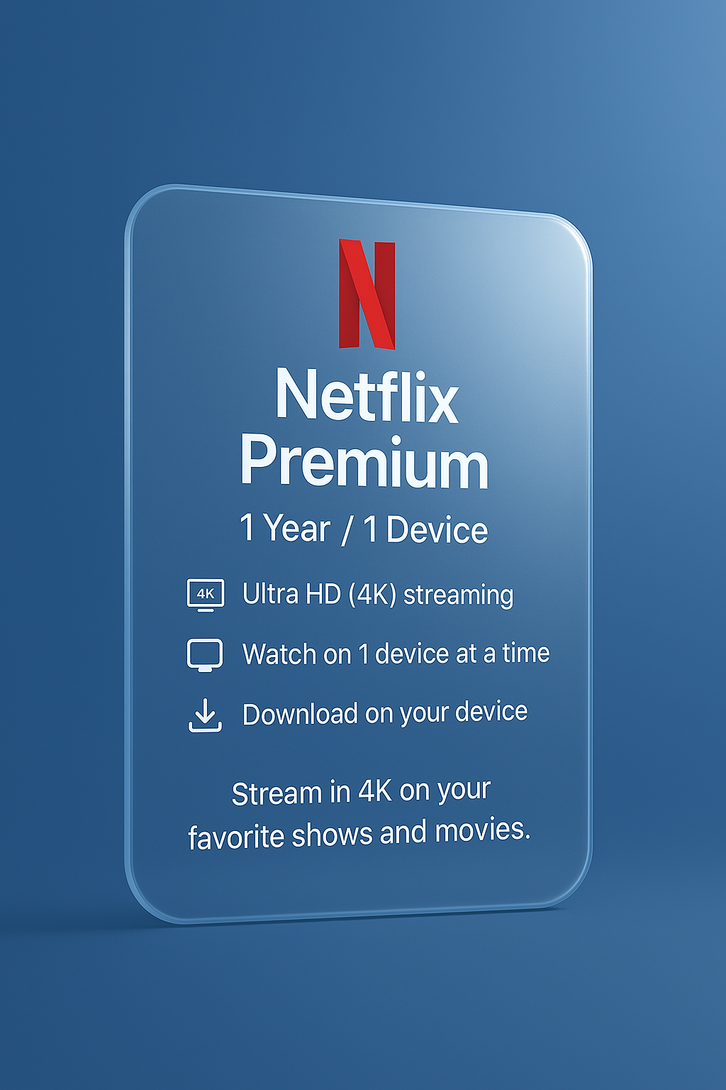 Netflix Premium – 1 Year / 1 Device