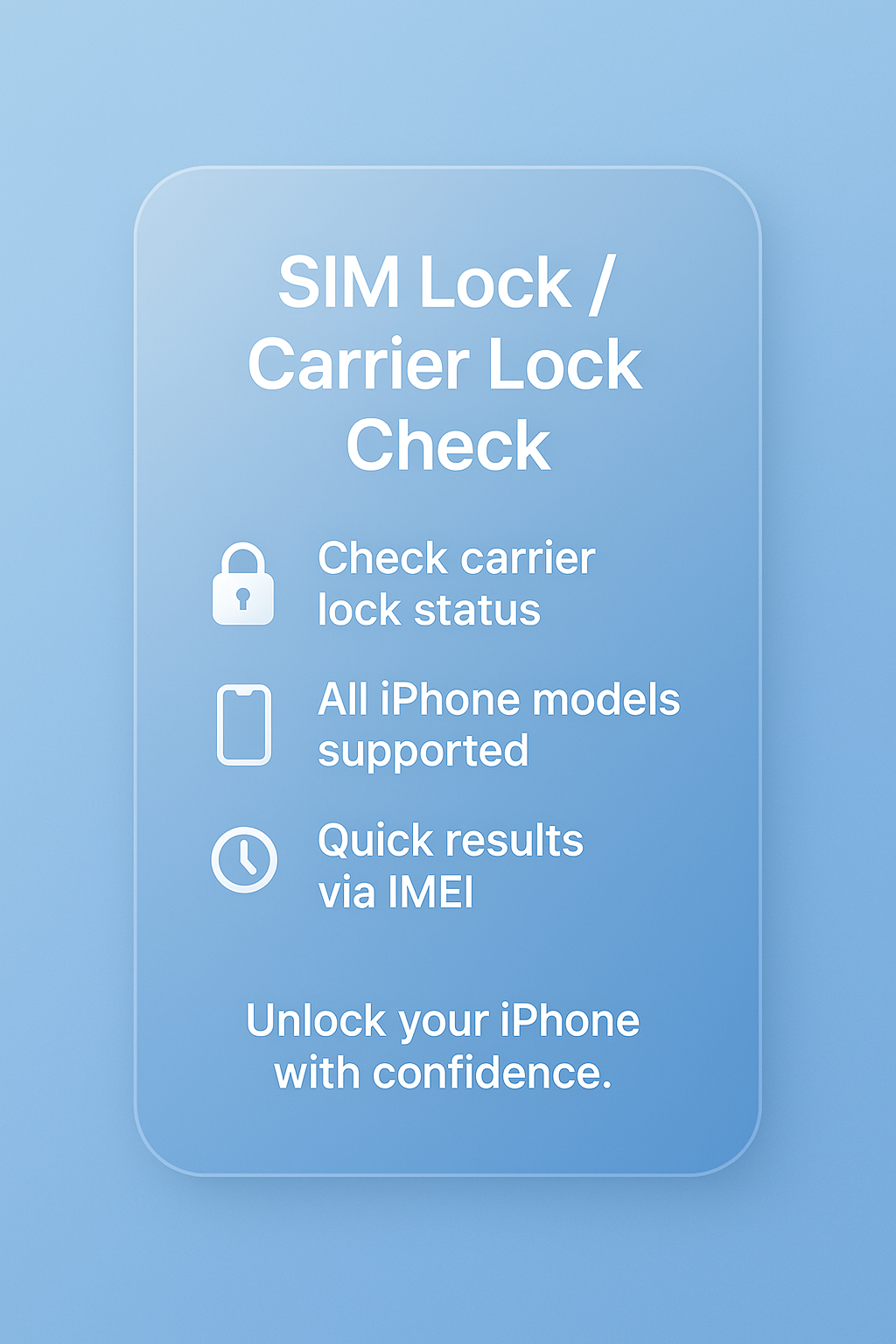 SIM-Lock / Carrier Lock Check